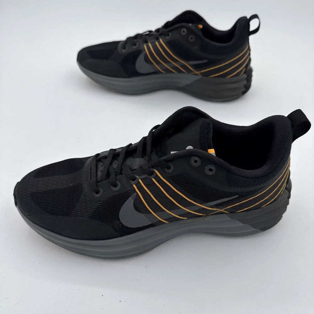 Size 8.5 - Nike Lunar Roam Black Grey Laser Orange
